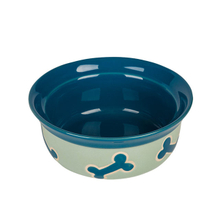 Mangeoire en céramique pour chien en céramique circulaire bleue