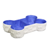 Bol fond bleu os forme Double bol Design chien bol en céramique bassin de nourriture bassin de nourriture pour animaux de compagnie beau bassin de nourriture pour animaux de compagnie