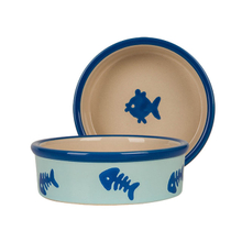 Bol de bord rond impression de fond Fishbone Image bol en céramique pour chien bol en céramique pour animaux de compagnie