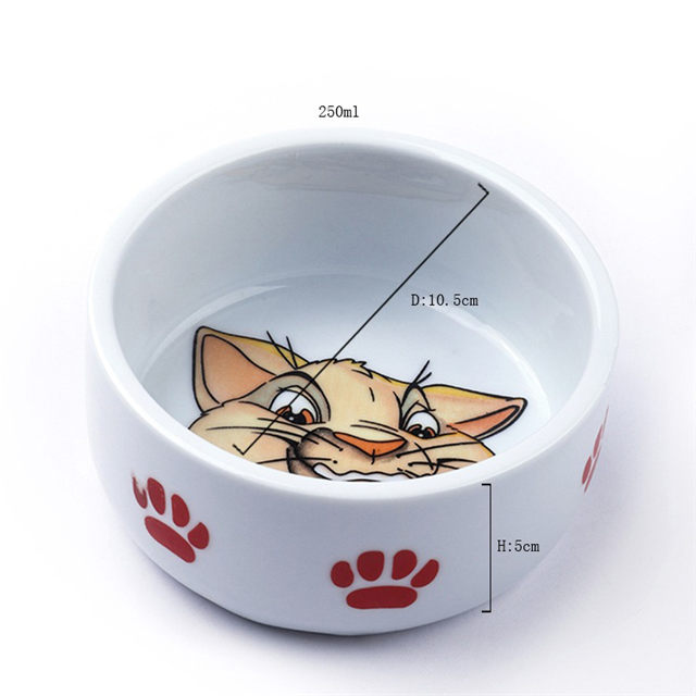 Impression de fond de bol Motif de chien mignon Bol pour chien Bol en porcelaine pour chien Produits pour animaux de compagnie Bol pour chien Bol pour chien