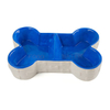 Anaglyph os bol fond bleu os forme Double bol Design chien bol en céramique bassin alimentaire bassin de nourriture pour animaux de compagnie beau bassin de nourriture pour animaux de compagnie