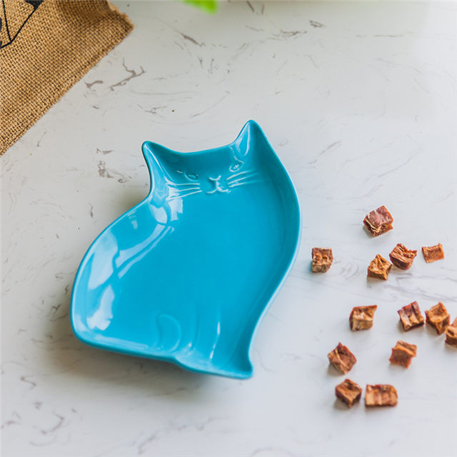 Bol pour chien en céramique bleue