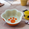 Bol pour chien en céramique rose avec pieds de chien