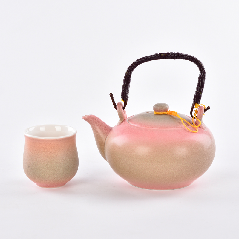 Ensemble de thé rose en céramique de vente directe d'entreprises de production
