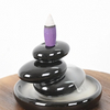 Brûleur d'encens de débit en céramique de conception empilée à trois styles en céramique