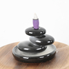 Brûleur d'encens de débit en céramique de conception empilée à trois styles en céramique