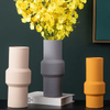 Décoration de bureau en céramique blanche pour le vase à fleurs de décoration intérieure