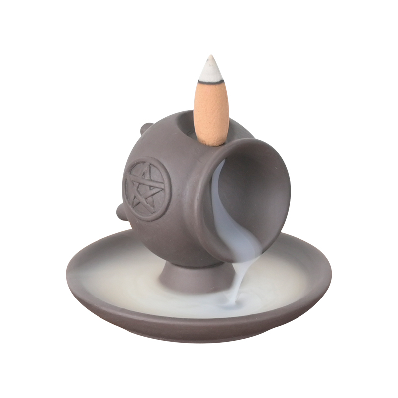 Cône Cone Bascade Back Flow Burner Burner à la main en céramique en céramique Hauteur d'encens