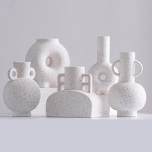 Créativité et style d'innovation Design en porcelaine vase maison décorations de bureau à sable blanc les granules de sable vase en céramique