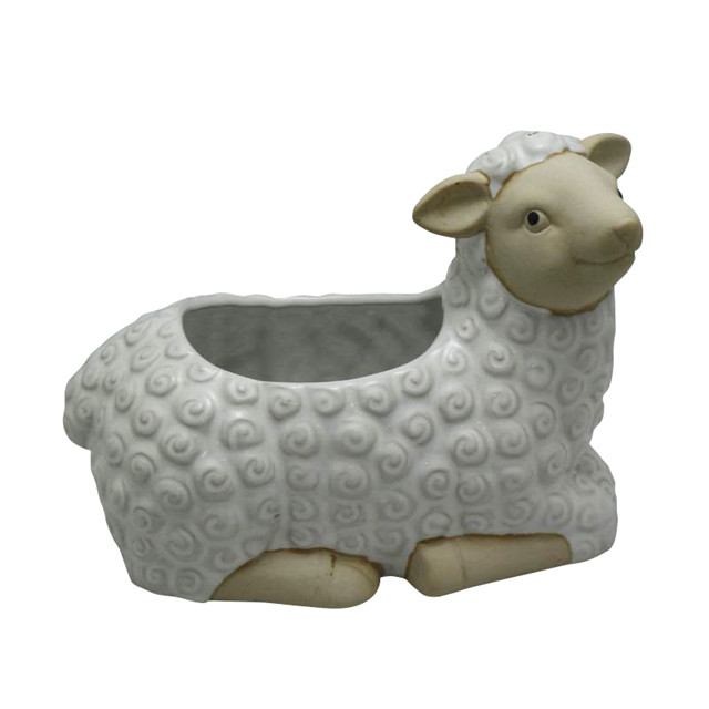 Pot de fleurs en céramique de conception de style de mouton en céramique