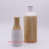 Décoration de la maison Vase de mode Vase en céramique à grain de bois