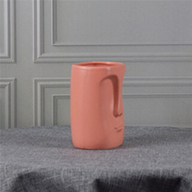 Décoration à la maison visages abstraits vases décoratifs vase en céramique de visage