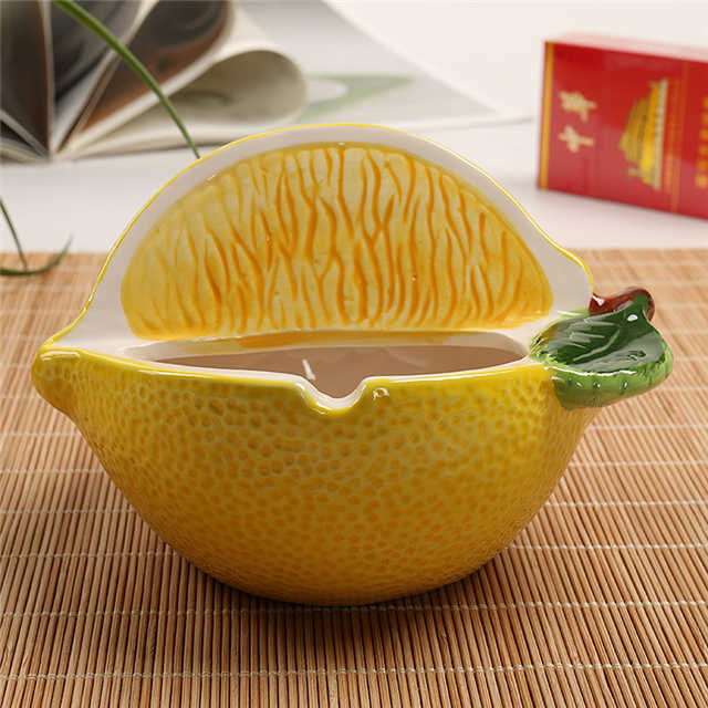 Cendrier en céramique de style citron