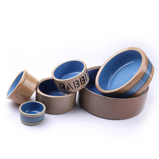 Bol en céramique de haute qualité pour animaux de compagnie Cat Dog Bol à double usage pour chien et chat