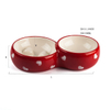 Bol en céramique pour chien en céramique rouge à usage exclusif à double bol Milo