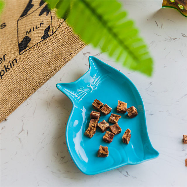 Bol pour chien en céramique bleue