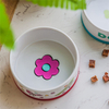 avec Circulaire Imprimé Petite fleur imprimée sur le fond du bol