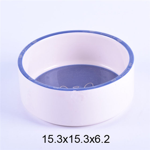 fond de bol bleu impression os photos bol en céramique pour chien en céramique