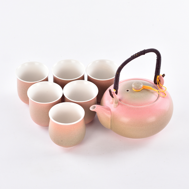 Ensemble de thé rose en céramique de vente directe d'entreprises de production