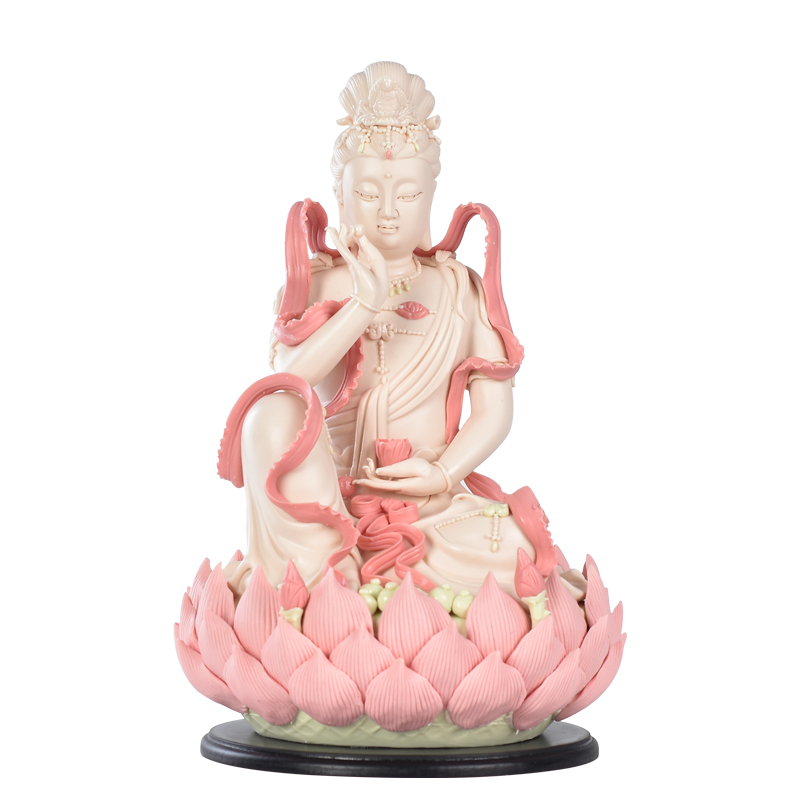 Statue de Bouddha Guanyin en céramique