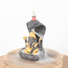 Décoration de la maison Ganesha Statue en céramique cascade Back Flow Encens Burner 