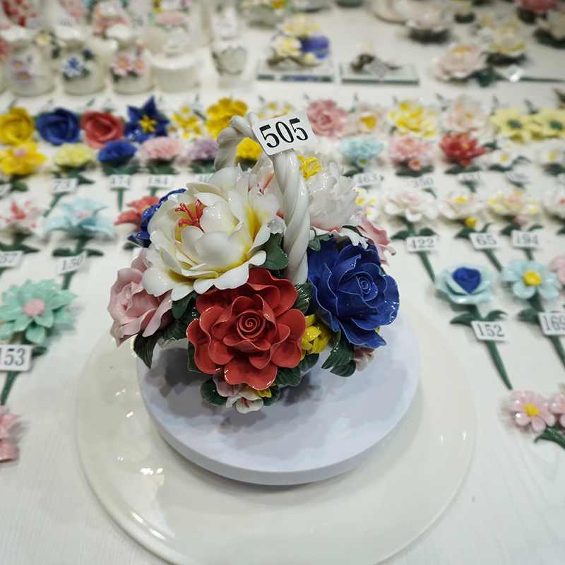 Décor à la maison Paniers de fleurs en céramique à la main