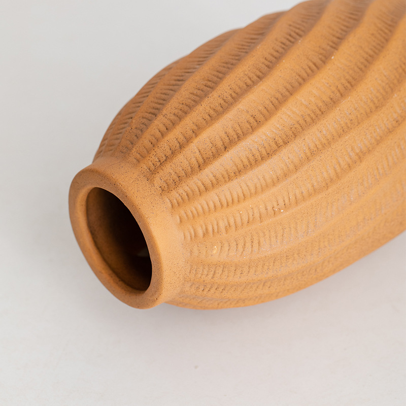 Brun, blanc laiteux, vert clair, vase en porcelaine décoration de bureau ornements de bureau vase en céramique