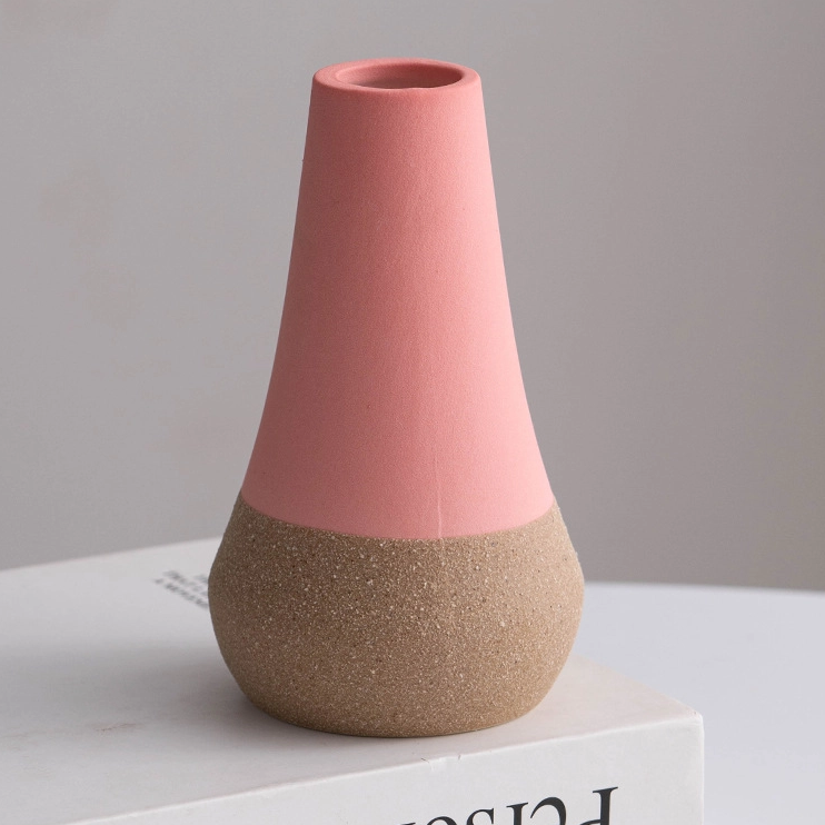 Vase en céramique minimaliste moderne Vase en céramique - Vase de fleurs de style scandinave pour le salon