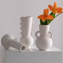 Vase en céramique minimaliste moderne - Vase de fleurs de style scandinave pour le salon