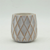 L'ananas de relief de style simple moderne lignes la tasse en céramique de bougie de couleur métallique
