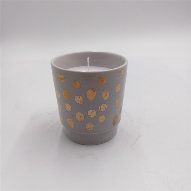 for love Allumer un feu romantique Couvercle plaqué or Imprimé Motif noble et élégant Noble et élégant Pot à bougie en céramique