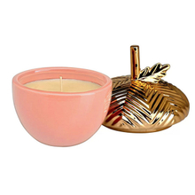 avec couvercles en céramique dorée galvanisés pot de bougie en céramique rose