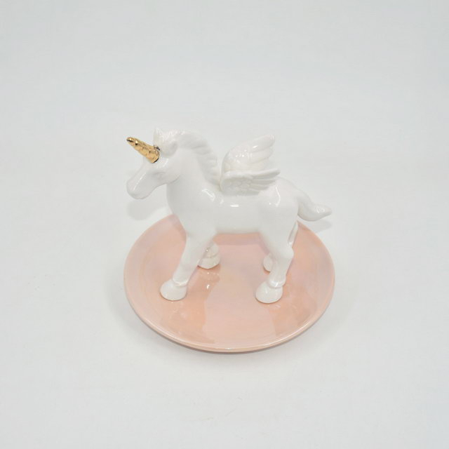 Vente chaude Décor À La Maison Cadeau Bijoux Présentoir Plateau De Mariage Cadeau En Céramique Anneau Titulaire Personnalisé Bibelot Plateau