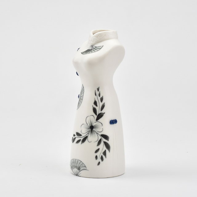 Haute qualité Pure peinture à la main femme caractéristique décor à la maison décoration fleur porcelaine moderne en céramique vase de mariage