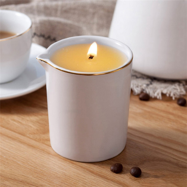 Phnom Penh White Cup Body Bougie en céramique