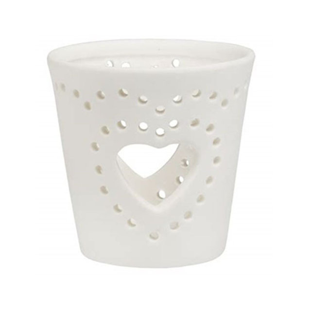 Tasse à bougie en céramique coeur creux