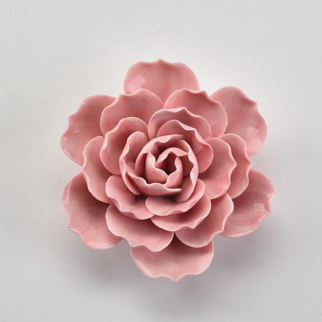 Personnalisé accepter décor à la maison décoration de mariage porcelaine fleur Figurine Statue fleur en céramique
