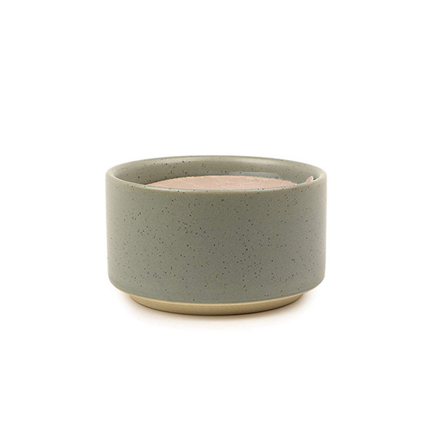 Bougie en céramique bleu gris brun