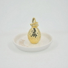 Forme d'ananas doré décor à la maison cadeau plateau d'affichage de bijoux cadeau de mariage porte-bague en céramique plateau de bibelot personnalisé