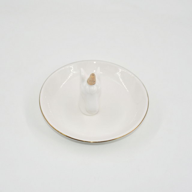 Style personnalisé décor à la maison cadeau bibelot plateau présentoir de bijoux cadeau de mariage porte-bague en céramique