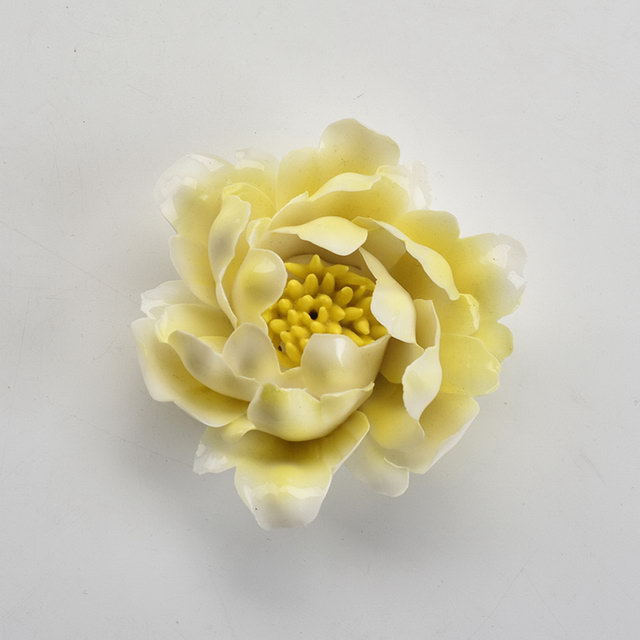 Bleu Rose fleur couleur décor à la maison décoration de mariage porcelaine fleur Figurine Statue fleur en céramique