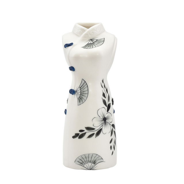 Haute qualité Pure peinture à la main femme caractéristique décor à la maison décoration fleur porcelaine moderne en céramique vase de mariage