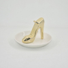 Style de chaussure d'or décor à la maison cadeau plateau d'affichage de bijoux cadeau de mariage porte-bague en céramique plateau de bibelot personnalisé