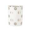 Tasse à bougie en céramique imprimée à pois dorés