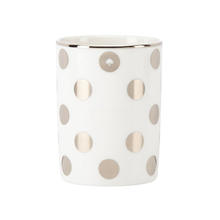 Tasse à bougie en céramique imprimée à pois dorés