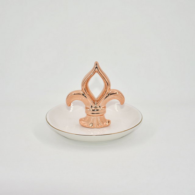 Statue de girafe décoration de mariage cadeau plateau de bijoux plateau de bibelot en céramique porte-bague bijoux