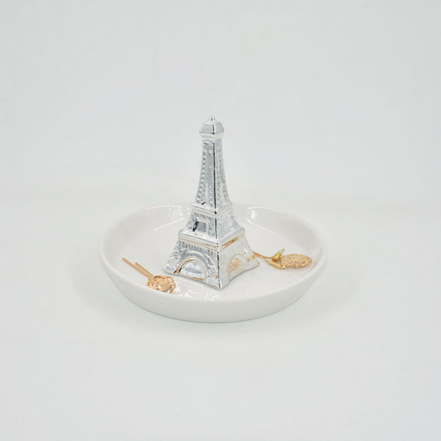 OEM décor à la maison cadeau bibelot plateau en céramique porte-bague de mariage plateau d'affichage de bijoux