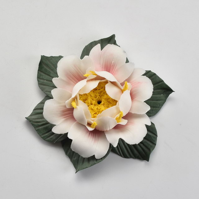 Cadeau promotionnel décor à la maison personnalisé fleur design porte-encens porte-encens en céramique