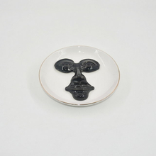 Visage noir forme décoration de mariage cadeau plateau à bijoux plateau bibelot en céramique porte-bague bijoux