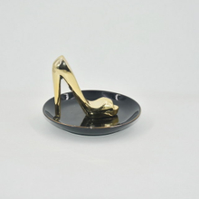 Chaussure d'or et décoration de mariage de Style noir plateau à bijoux cadeau plateau à bibelots porte-bague de mariage en céramique